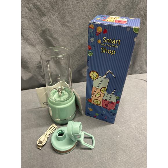 Portable Blender, Personal Blender, Mini Juicer Cup, USB Rechargeable- Blue - Picture 6 of 6